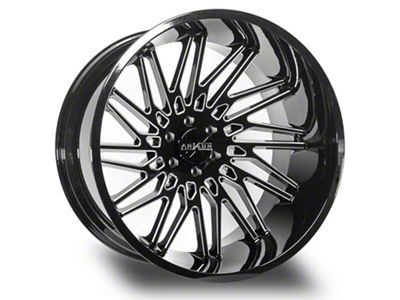 Arkon Off-Road Apollo Gloss Black Milled 8-Lug Wheel; 24x14; -81mm Offset (11-16 F-250 Super Duty)