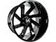 Arkon Off-Road Lincoln Gloss Black Milled 8-Lug Wheel; Right Directional; 20x10; -25mm Offset (17-22 F-250 Super Duty)
