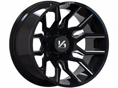 Arkon Off-Road Roosevelt Gloss Black Milled 8-Lug Wheel; 20x12; -51mm Offset (23-24 F-250 Super Duty)