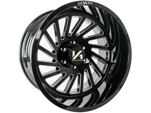 Arkon Off-Road Ranger Caesar Gloss Black with Milled Edges 6-Lug 4 ...