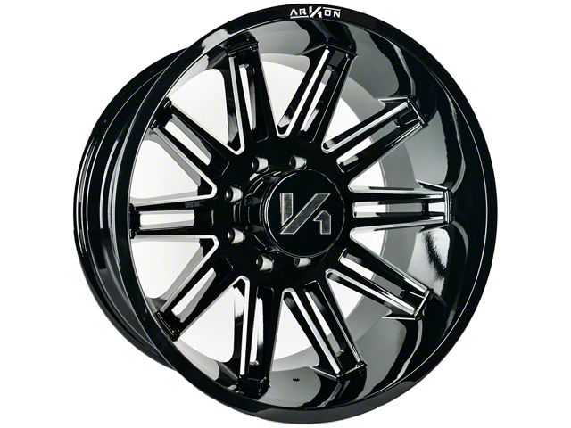 Arkon Off-Road Ranger Churchill Gloss Black Milled 6-Lug Wheel; 26x14 ...