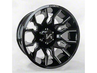 Arkon Off-Road Roosevelt Gloss Black with Milled Edges 6-Lug Wheel; 20x12; -51mm Offset (24-25 Ranger)