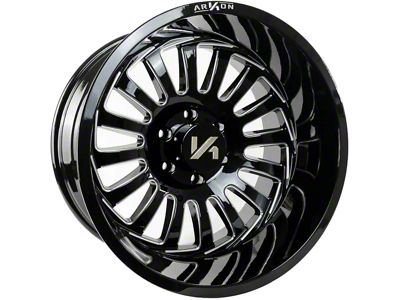 Arkon Off-Road Alexander Gloss Black Milled 8-Lug Wheel; 20x12; -51mm Offset (94-02 RAM 2500)