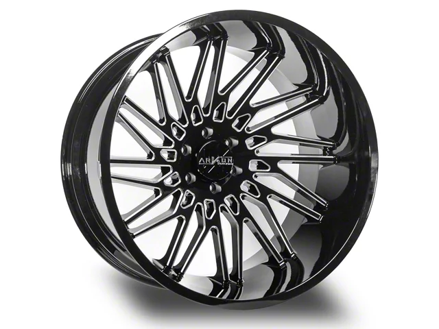 Arkon Off-Road Apollo Gloss Black Milled 6-Lug Wheel; 24x14; -81mm Offset (99-06 Silverado 1500)