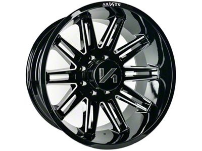 Arkon Off-Road Churchill Gloss Black Milled 8-Lug Wheel; 26x14; -81mm Offset (23-25 F-250 Super Duty)