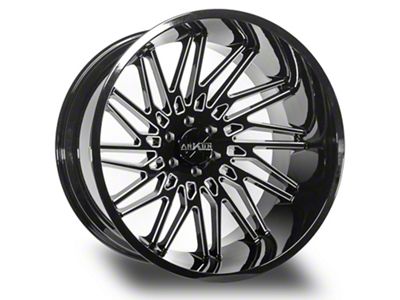 Arkon Off-Road Apollo Gloss Black Milled 8-Lug Wheel; 24x14; -81mm Offset (23-25 F-350 Super Duty SRW)