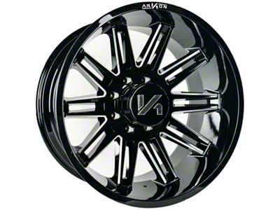 Arkon Off-Road Churchill Gloss Black Milled 6-Lug Wheel; 24x14; -81mm Offset (19-24 RAM 1500)