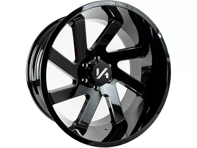 Arkon Off-Road Lincoln Gloss Black Milled 6-Lug Wheel; 22x14; -81mm Offset (19-24 RAM 1500)