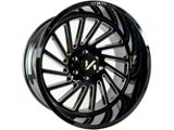 Arkon Off-Road Caesar Gloss Black Milled 8-Lug Wheel; Left Directional; 20x12; -51mm Offset (19-24 RAM 2500)