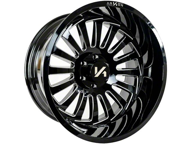 Arkon Off-Road Ranger Alexander Gloss Black Milled 6-Lug 4-Wheel Kit ...