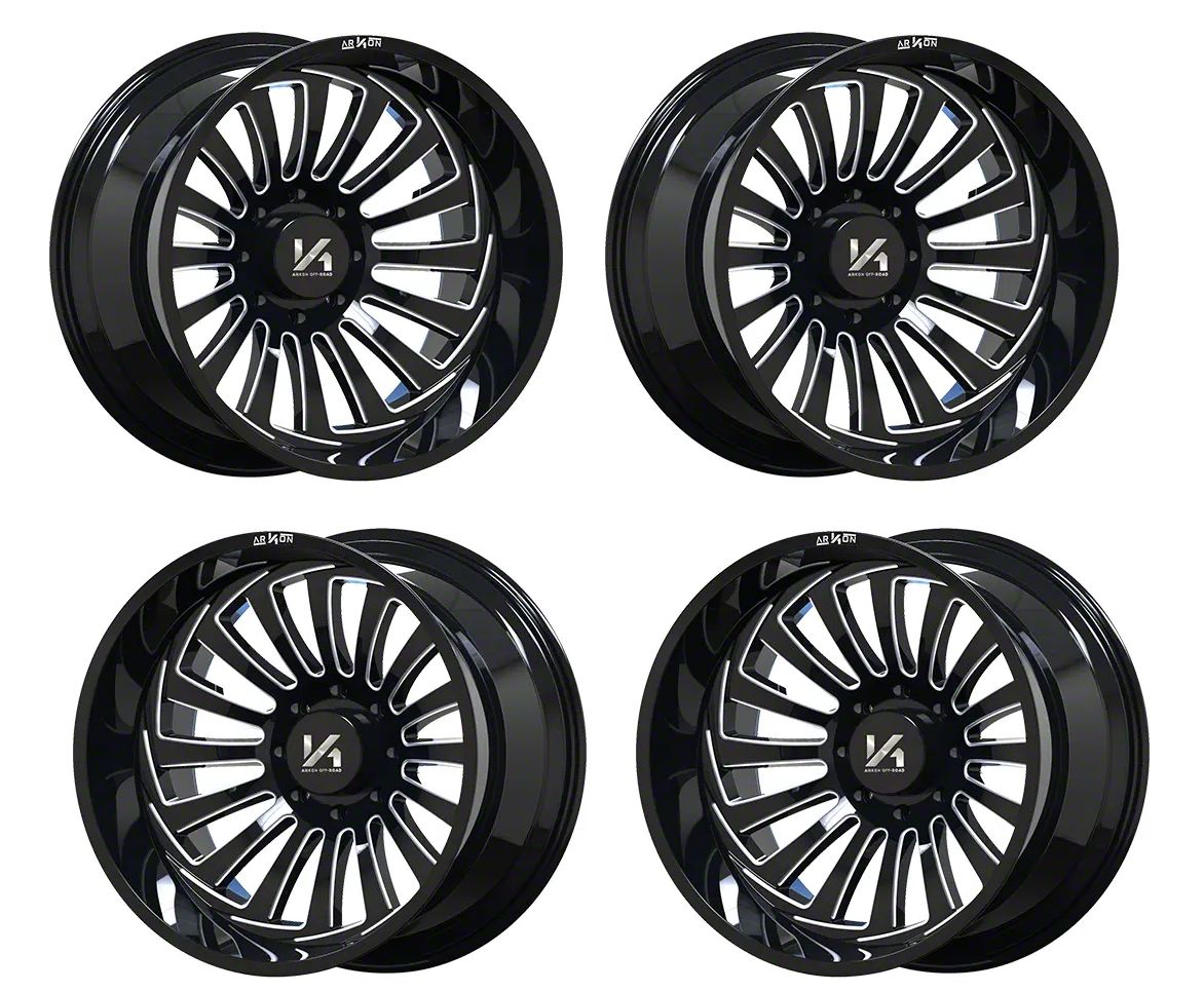 Arkon Off-Road Ranger Alexander Gloss Black with Milled Edges 6-Lug 4 ...