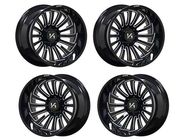 Arkon Off-Road Ranger Alexander Gloss Black with Milled Edges 6-Lug 4 ...