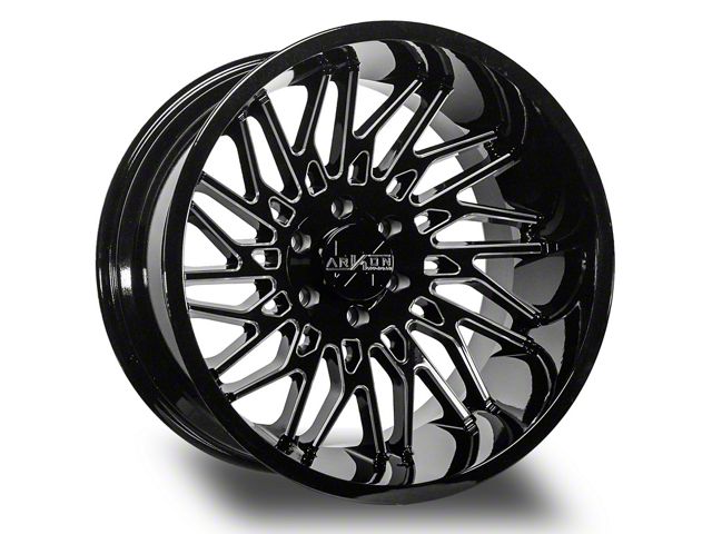 Arkon Off-Road Ranger Apollo Gloss Black Milled 6-Lug Wheel; 20x12 ...