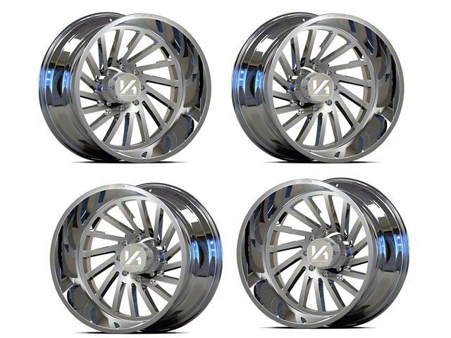 Arkon Off-Road Ranger Caesar Chrome 6-Lug 4-Wheel Kit; 22x12; -51mm ...