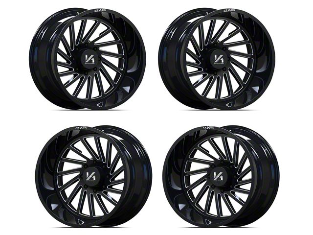Arkon Off-Road Ranger Caesar Gloss Black with Milled Edges 6-Lug 4 ...