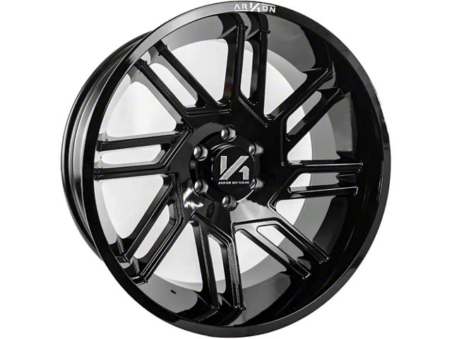 Arkon Off-Road Ranger DaVinci Gloss Black 6-Lug 4-Wheel Kit; 22x10 ...