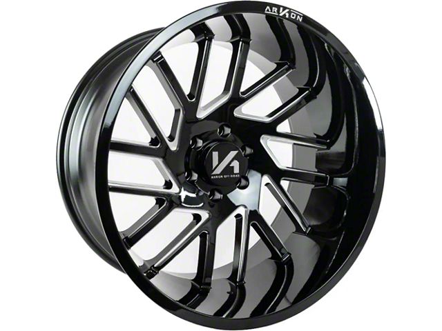 Arkon Off-Road Ranger Mandela Gloss Black Milled 6-Lug 4-Wheel Kit ...
