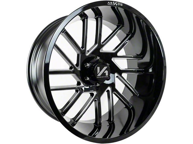 Arkon Off-Road Ranger Mandela Gloss Black Milled 6-Lug 4-Wheel Kit ...