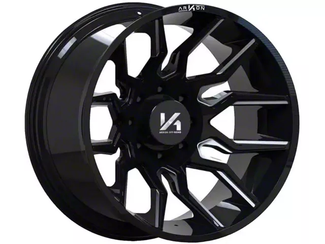Arkon Off-Road Ranger Roosevelt Gloss Black Milled 6-Lug Wheel; 22x12 ...