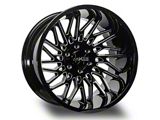 Arkon Off-Road Apollo Gloss Black Milled 6-Lug Wheel; 20x12; -51mm Offset (19-25 Silverado 1500)