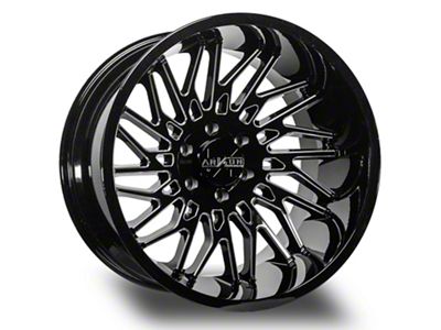 Arkon Off-Road Apollo Gloss Black Milled 6-Lug Wheel; 20x12; -51mm Offset (19-25 Silverado 1500)