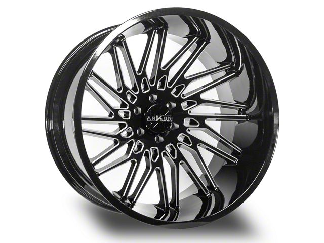 Arkon Off-Road Apollo Gloss Black Milled 6-Lug Wheel; 24x14; -81mm Offset (19-24 Silverado 1500)