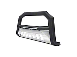 Armordillo AR Series Bull Bar with LED Light Bar and Aluminum Skid Plate; Matte Black (15-22 Canyon)