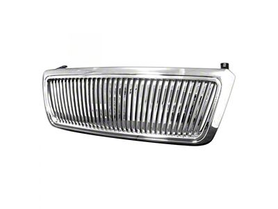 Armordillo Vertical Style Upper Replacement Grille; Chrome (04-08 F-150)