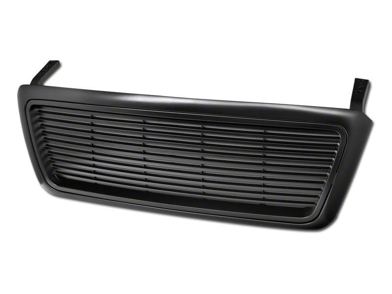 Armordillo Horizontal Style Upper Replacement Grille; Matte Black (04-08 F-150)