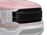 HEX Style Mesh Upper Replacement Grille; Black (21-23 F-150, Excluding Raptor)