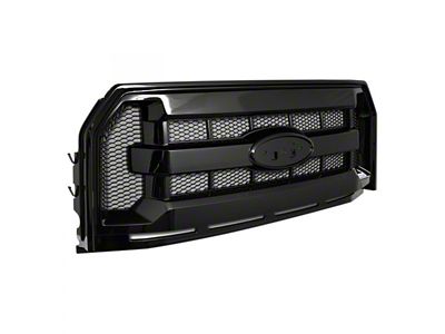 Armordillo Mesh Upper Replacement Grille; Gloss Black (15-17 F-150, Excluding Raptor)