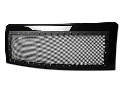 Armordillo Studded Mesh Upper Replacement Grille; Gloss Black (09-14 F-150, Excluding Raptor)