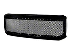Studded Mesh Upper Replacement Grille; Gloss Black (05-07 F-250 Super Duty)