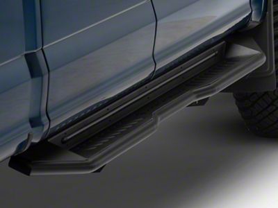 Armordillo FX Running Boards with LED Lights; Matte Black (17-25 F-350 Super Duty SuperCrew)