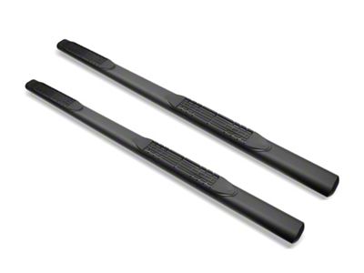 Armordillo 4-Inch Oval Side Step Bars; Matte Black (02-08 RAM 1500 Quad Cab)