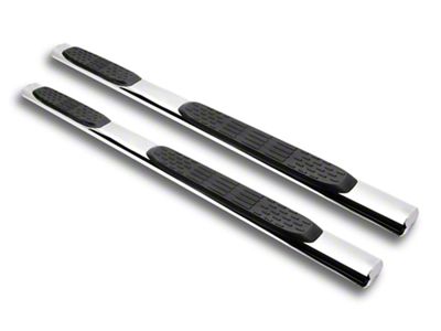 Armordillo 5-Inch Oval Side Step Bars; Polished (02-08 RAM 1500 Quad Cab)