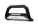 AR Series Bull Bar with LED Light Bar and Aluminum Skid Plate; Matte Black (19-24 RAM 1500, Excluding Rebel & TRX)