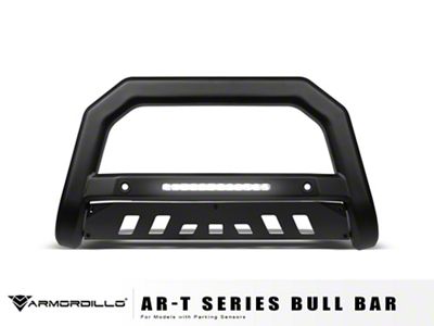 Armordillo AR-T Series Bull Bar with LED Light Bar; Pre-Drilled for Front Parking Sensors; Matte Black (19-24 RAM 1500 Rebel, TRX)