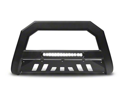 Armordillo AR Series Bull Bar with Aluminum Skid Plate and LED Light Bar; Matte Black (02-05 RAM 1500)