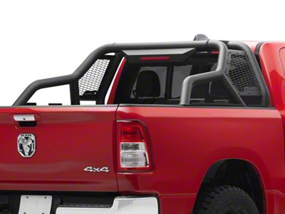CR1 Chase Rack with 3rd Brake Light; Matte Black (19-25 RAM 1500 w/o RAM Box)
