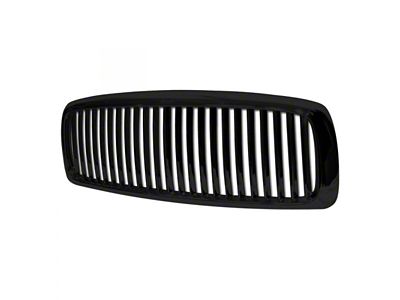 Armordillo Vertical Style Upper Replacement Grille; Gloss Black (02-05 RAM 1500)