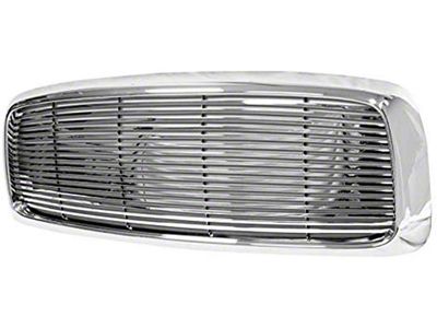 Armordillo Horizontal Style Upper Replacement Grille; Chrome (02-05 RAM 1500)
