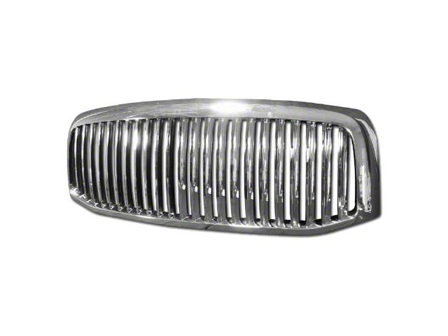Armordillo Vertical Style Upper Replacement Grille; Chrome (06-08 RAM 1500)