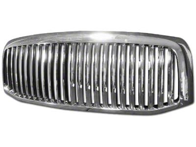 Armordillo Vertical Style Upper Replacement Grille; Chrome (06-08 RAM 1500)