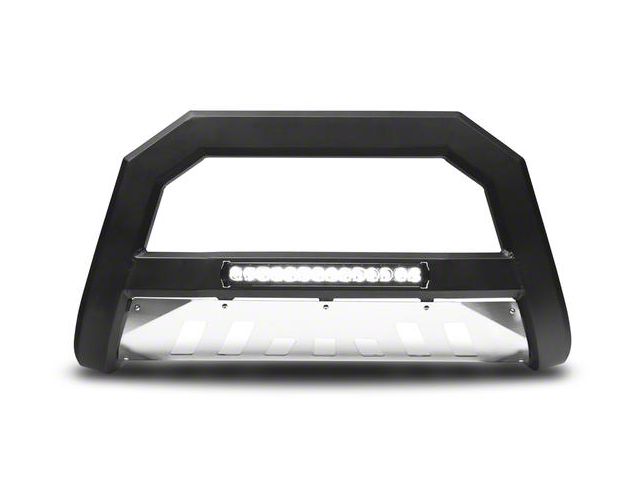 Armordillo AR Series Bull Bar with Aluminum Skid Plate and LED Light Bar; Matte Black (10-18 RAM 2500)