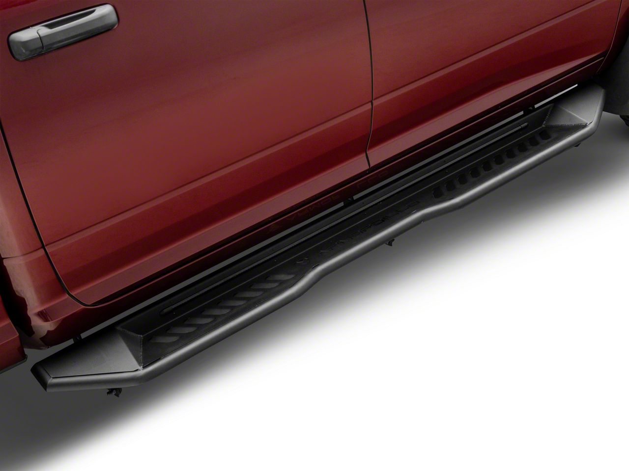 Armordillo RAM 2500 FX Running Boards with LED Lights; Matte Black