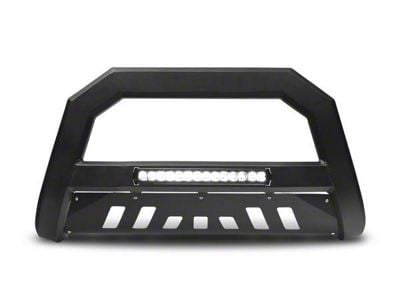 Armordillo AR Series Bull Bar with Aluminum Skid Plate and LED Light Bar; Matte Black (10-18 RAM 3500)