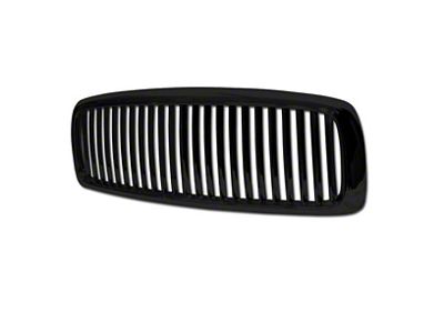 Armordillo Vertical Style Upper Replacement Grille; Gloss Black (03-05 RAM 3500)