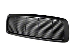 Horizontal Style Upper Replacement Grille; Matte Black (03-05 RAM 3500)