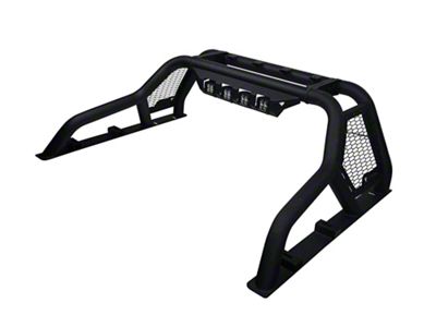 Armordillo CR1 Chase Rack with LED Shroud; Matte Black (19-25 Ranger)